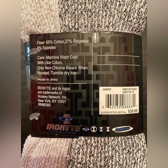 Hello Outdoors 2 Pair Full Cushion Crew Socks Blue/Gray Men’s 6-12 - Picture 5 of 6